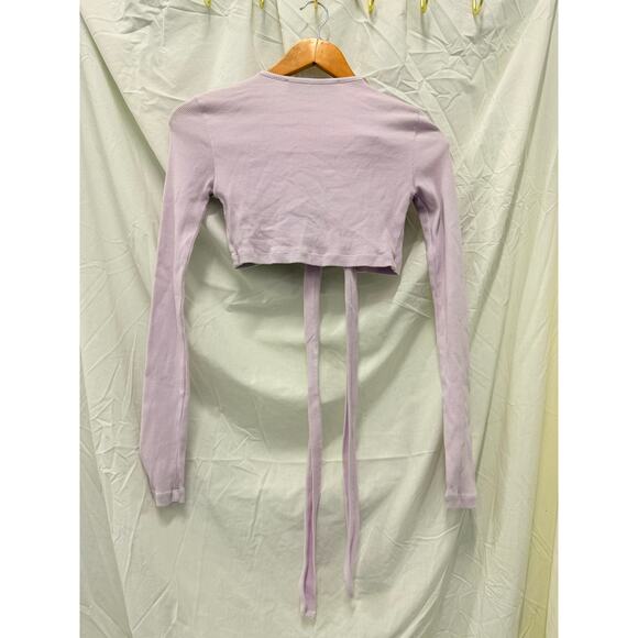 Ottolinger Purple Wrap Long Sleeve Top XS Kpop Streetwear Designer Statement - Picture 4 of 6